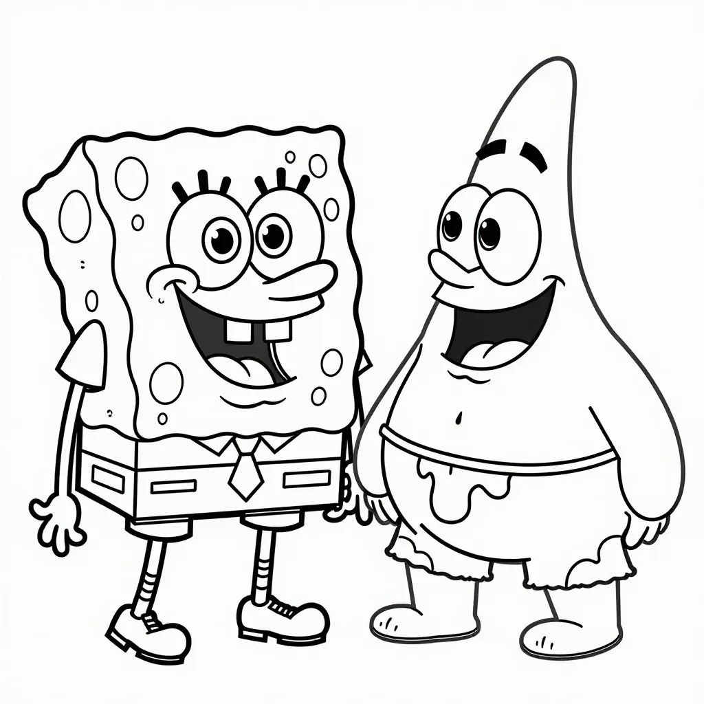 spongebob patrick صفحات التلوين
