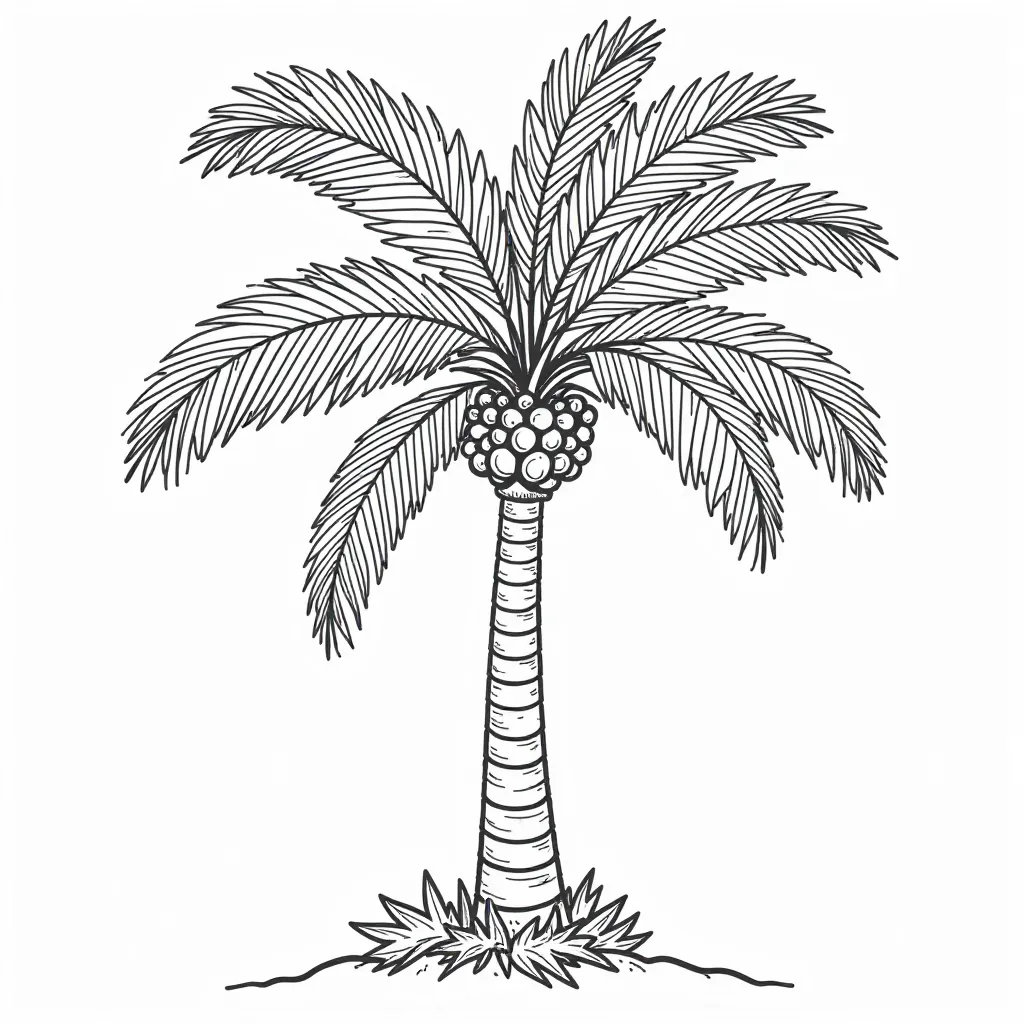 Plants Pygmy date palm صفحات التلوين
