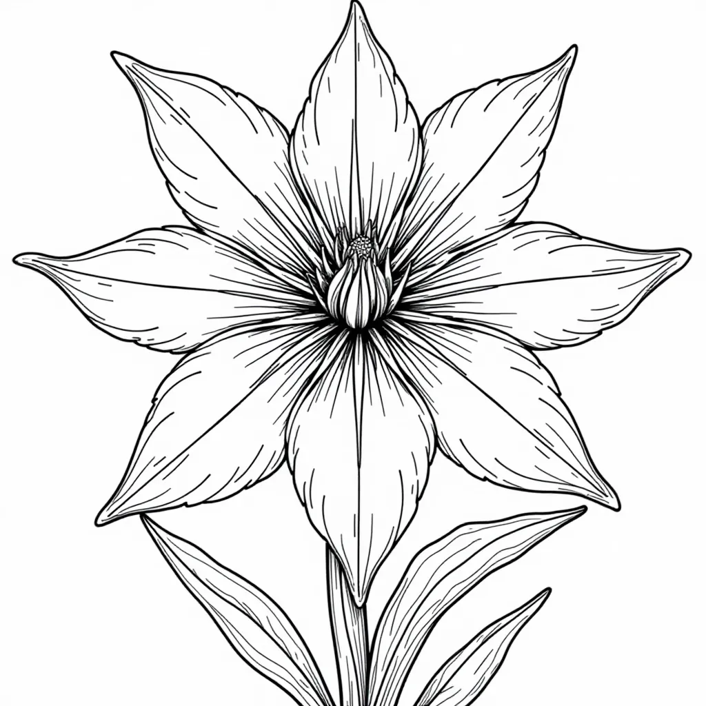 Plants Queen of the night  صفحات التلوين