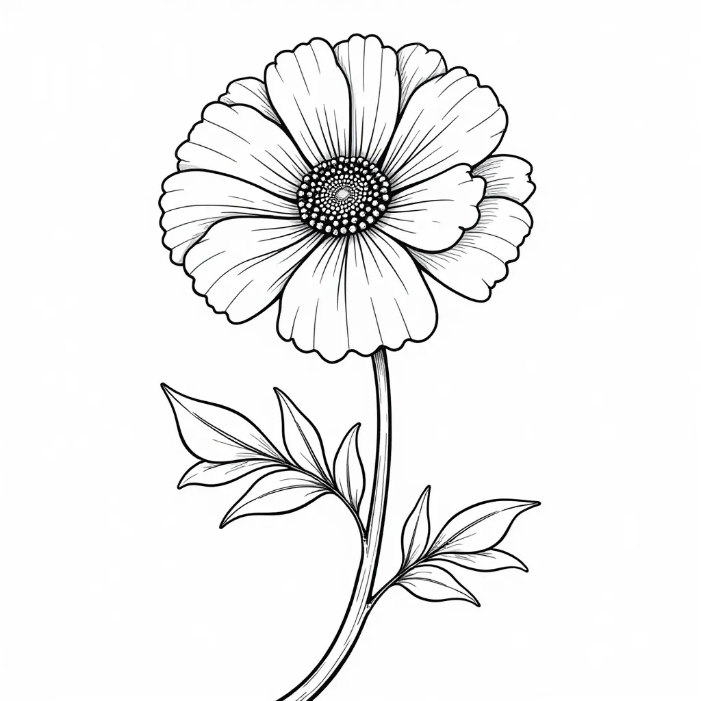 plant African marigold  صفحات التلوين