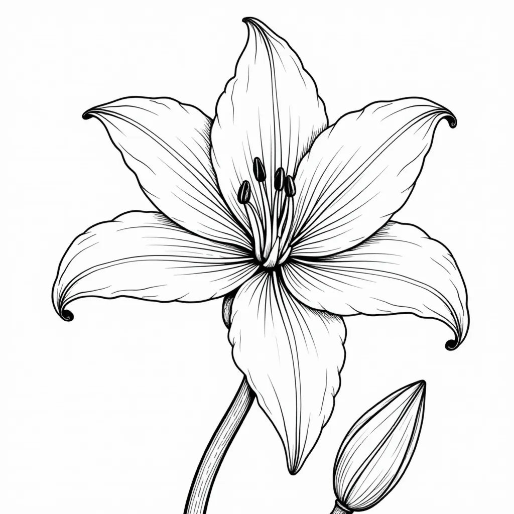 plant August lily صفحات التلوين
