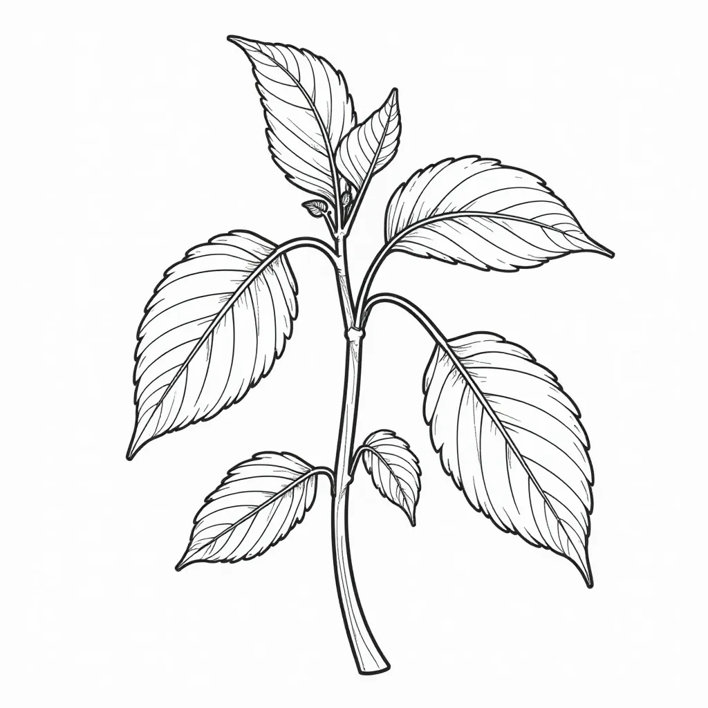 plant Black cherry صفحات التلوين