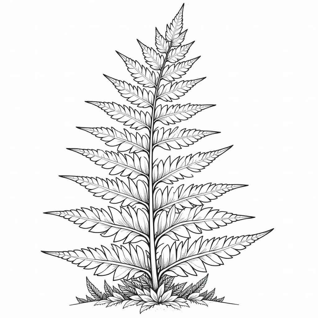 plant Boston fern صفحات التلوين