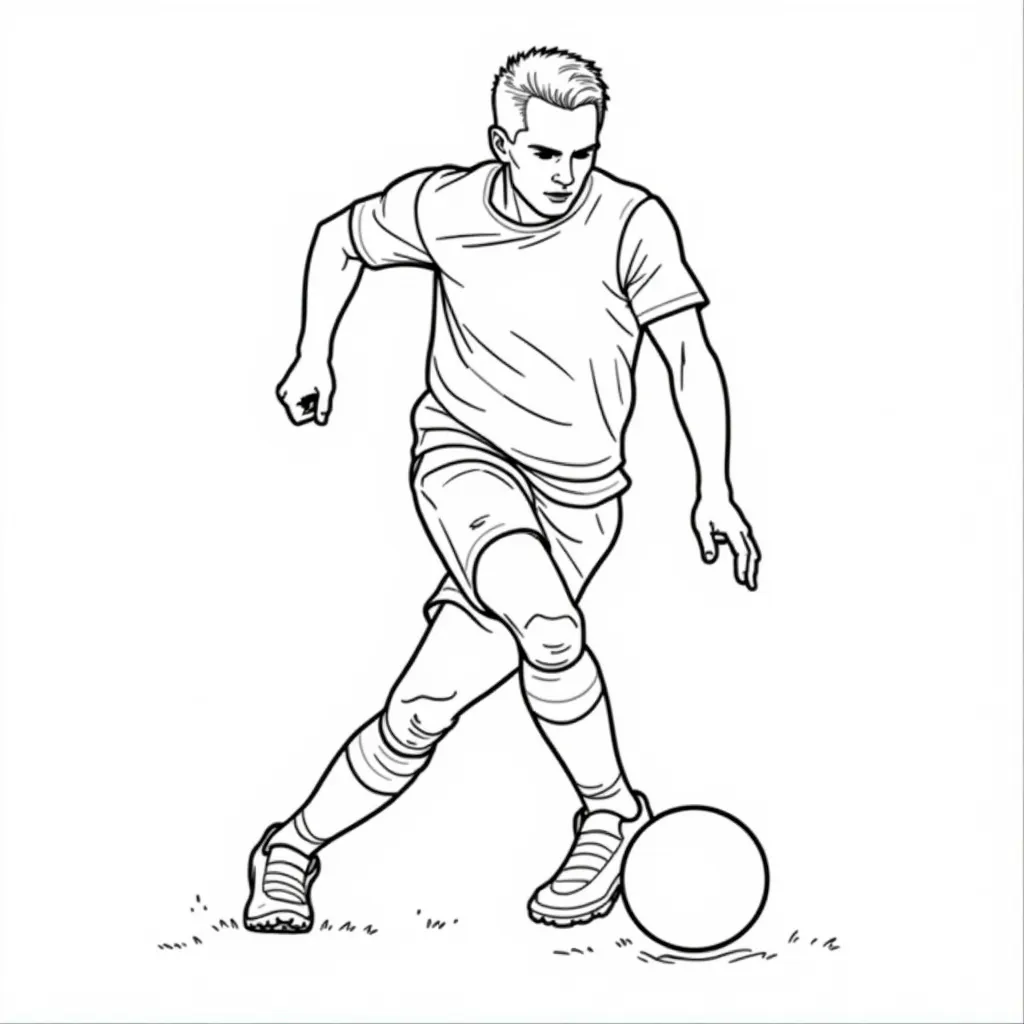 Football player coloring pages