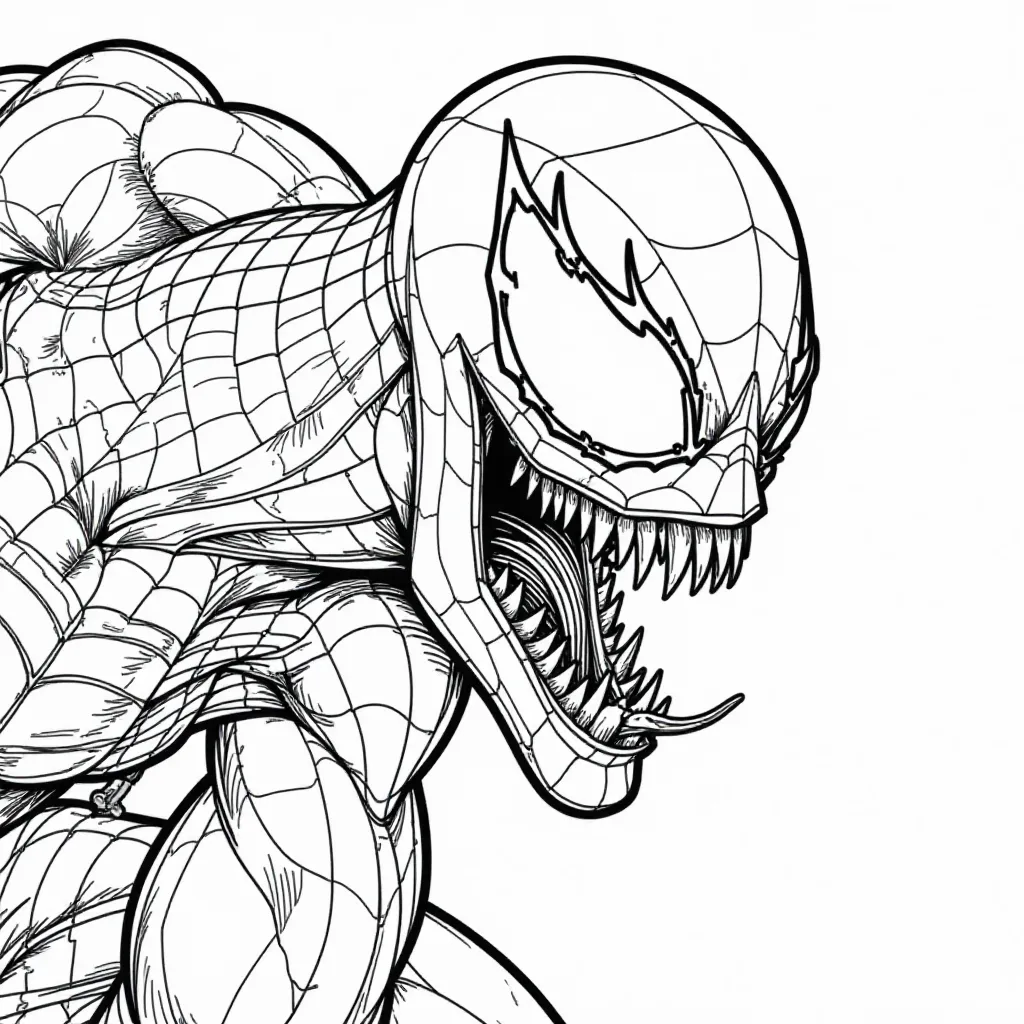 Venom and Spider Man صفحات التلوين
