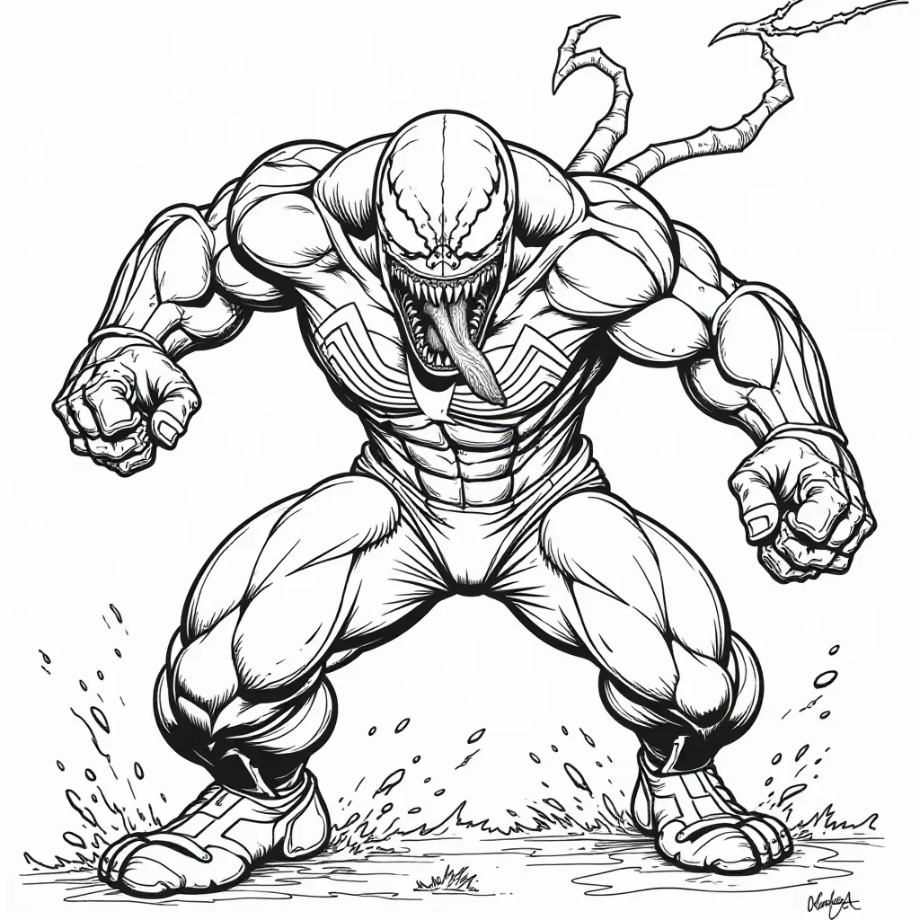Venom Fighting صفحات التلوين