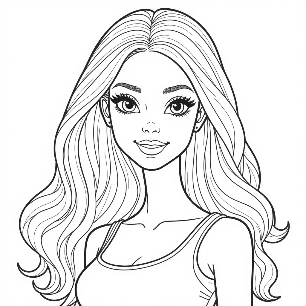 barbie  صفحات التلوين