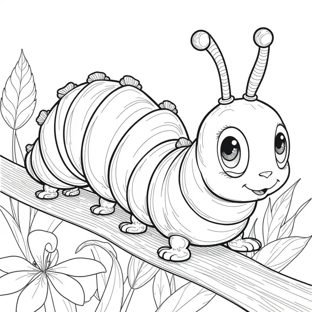 very hungry caterpillar  صفحات التلوين