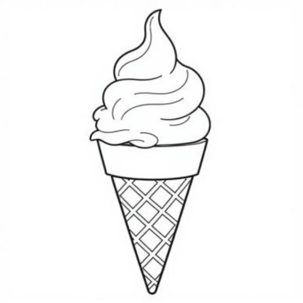 ice cream cone صفحات التلوين