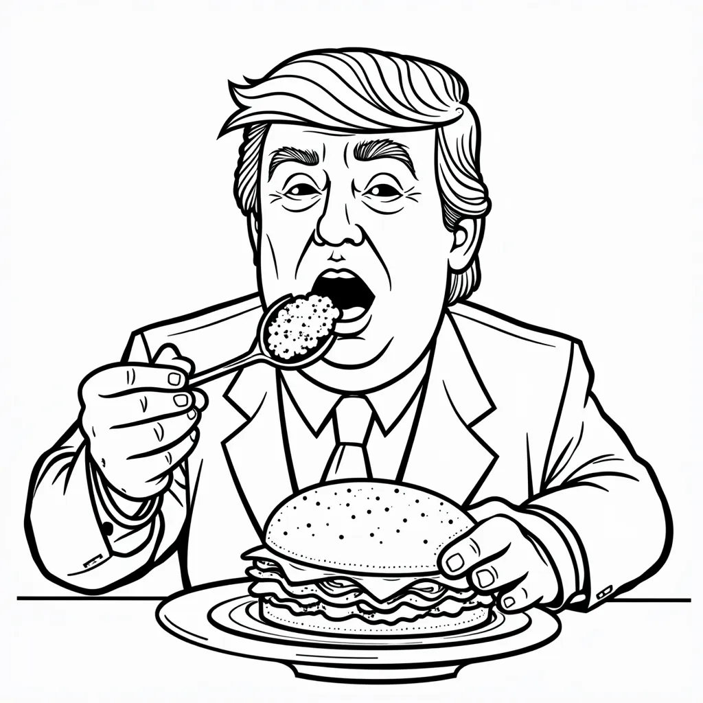 Donald trump eating ass coloring pages