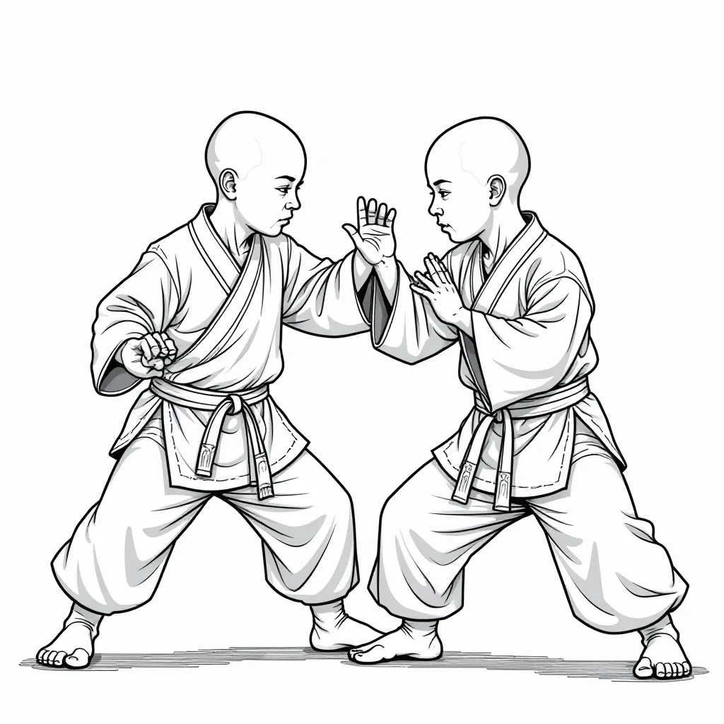 shaolin monks صفحات التلوين