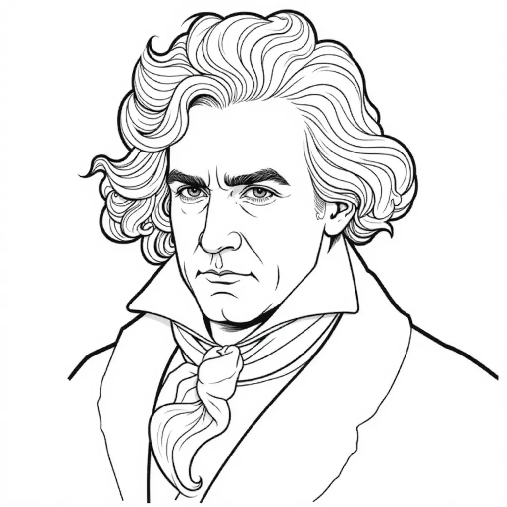 Ludwig van Beethoven صفحات التلوين