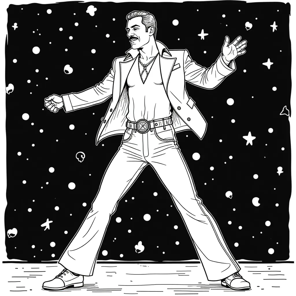 FREDDIE MERCURY DANCING صفحات التلوين