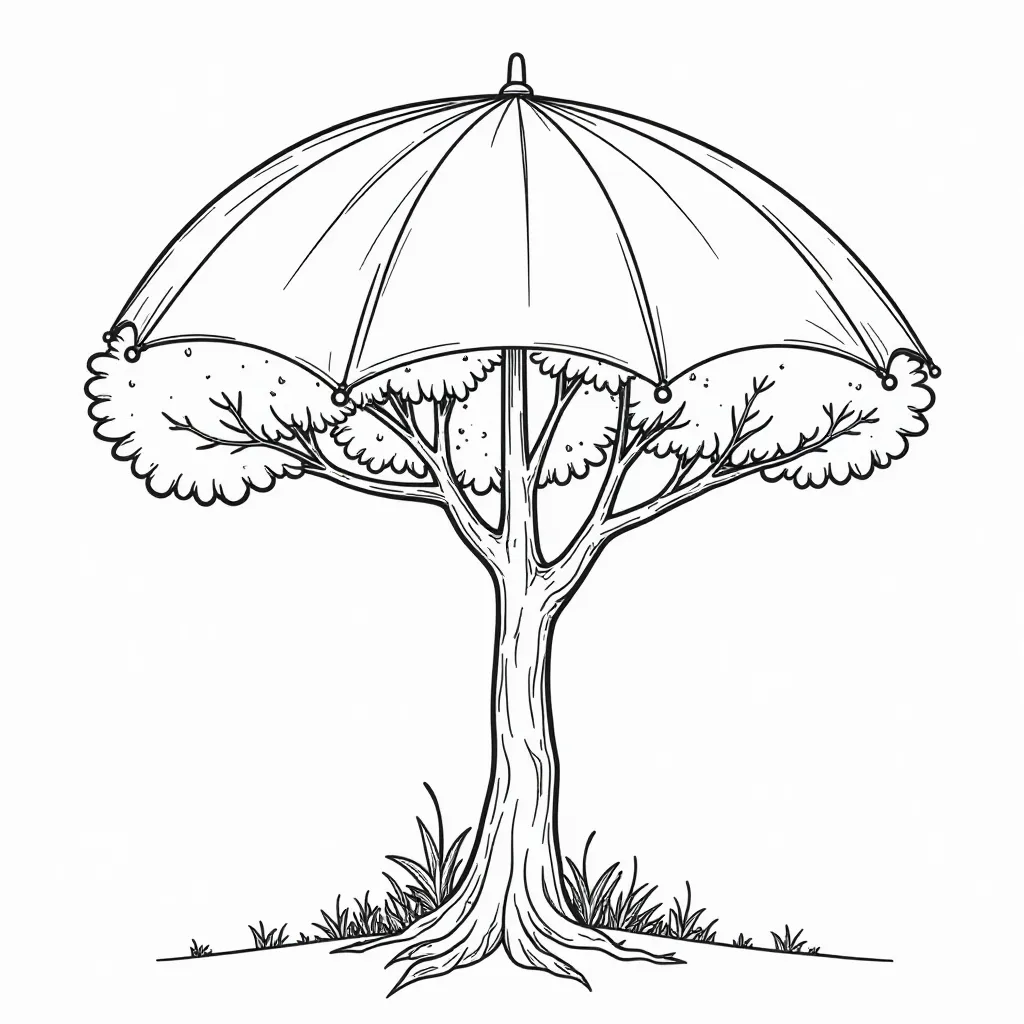 plant Dwarf umbrella tree صفحات التلوين