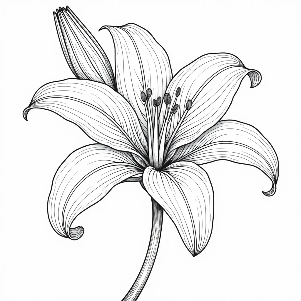 plant Ditch lily صفحات التلوين