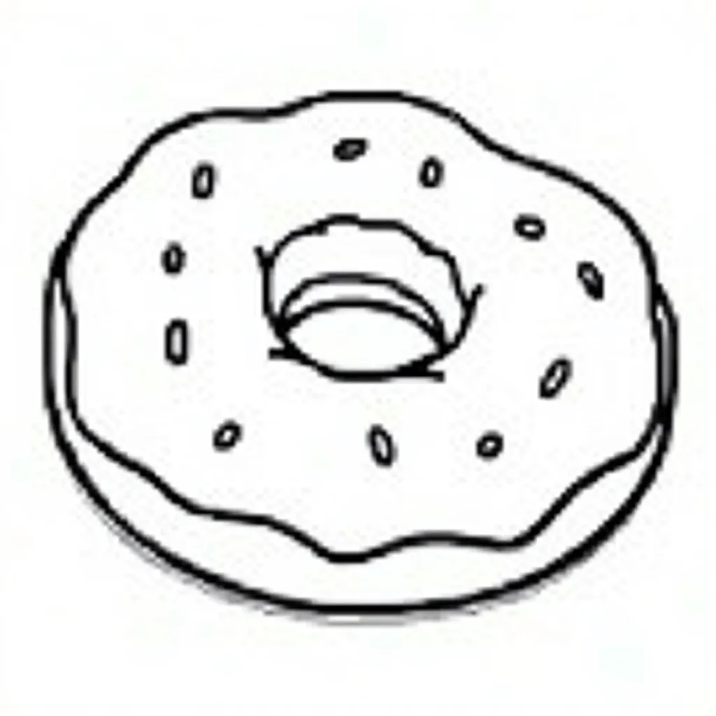 small donut coloring pages