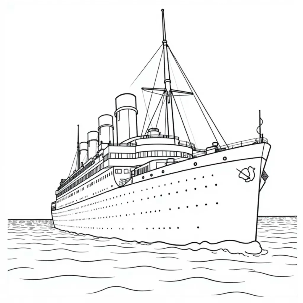 titanic  صفحات التلوين