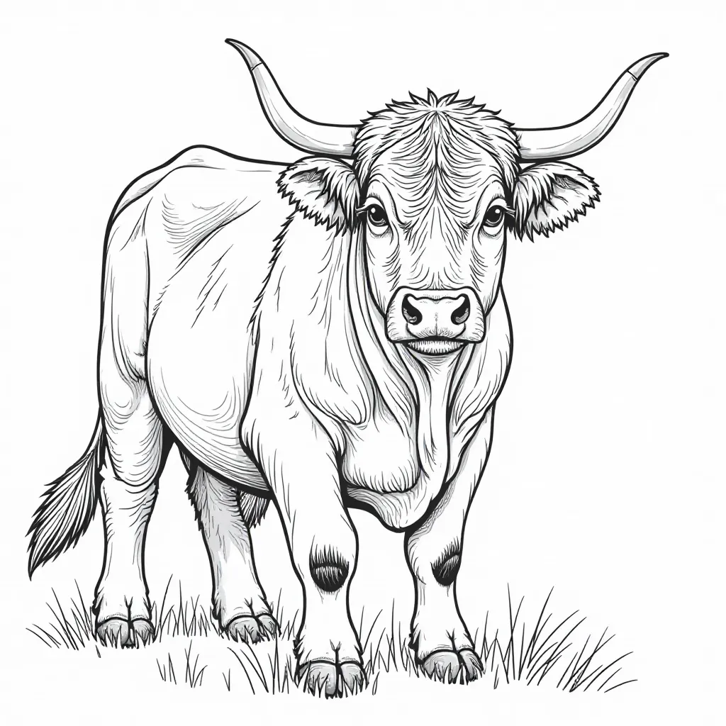 highland cow  صفحات التلوين