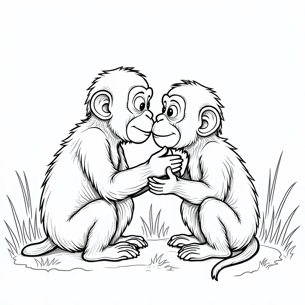 chimps making love coloring pages