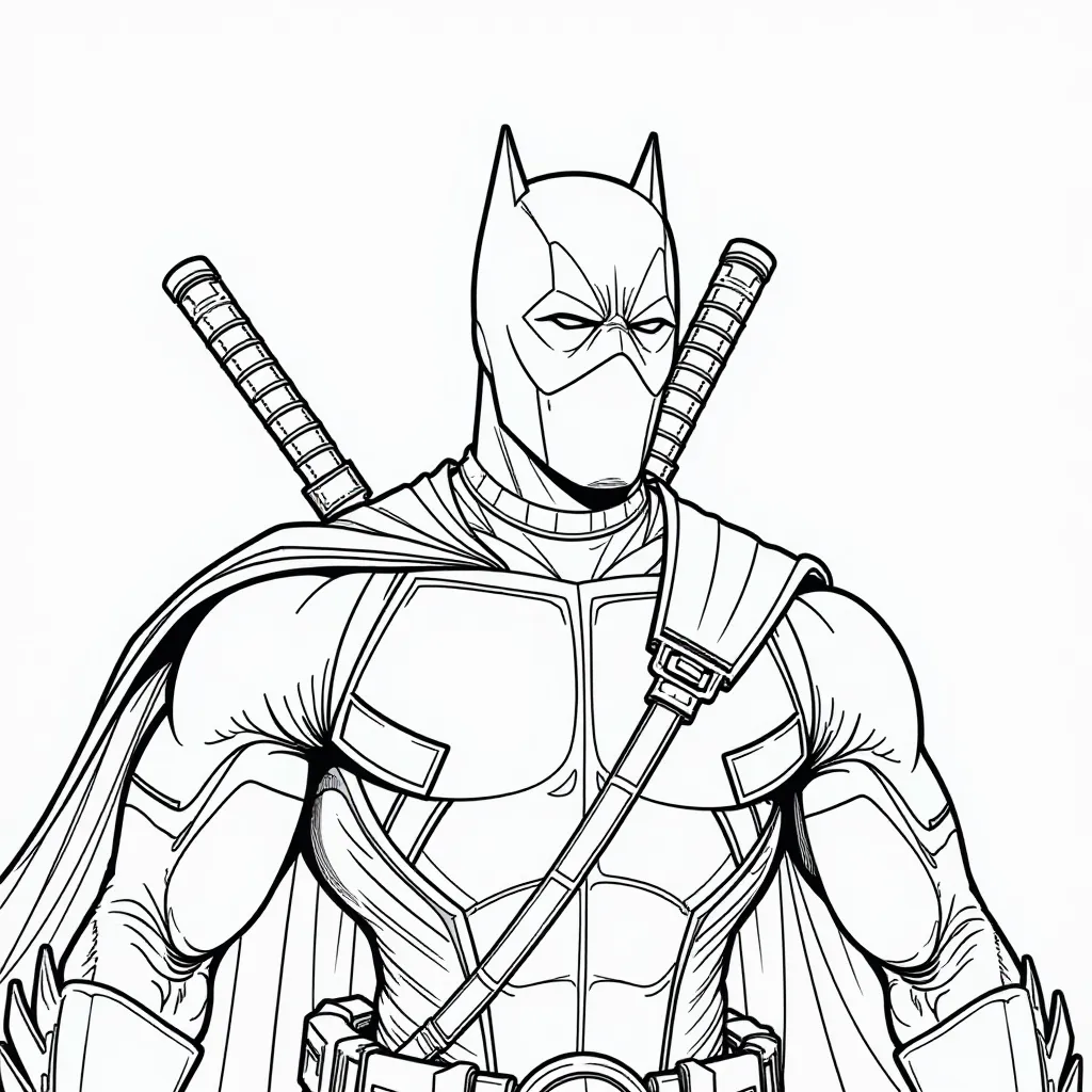 deadpool batman صفحات التلوين