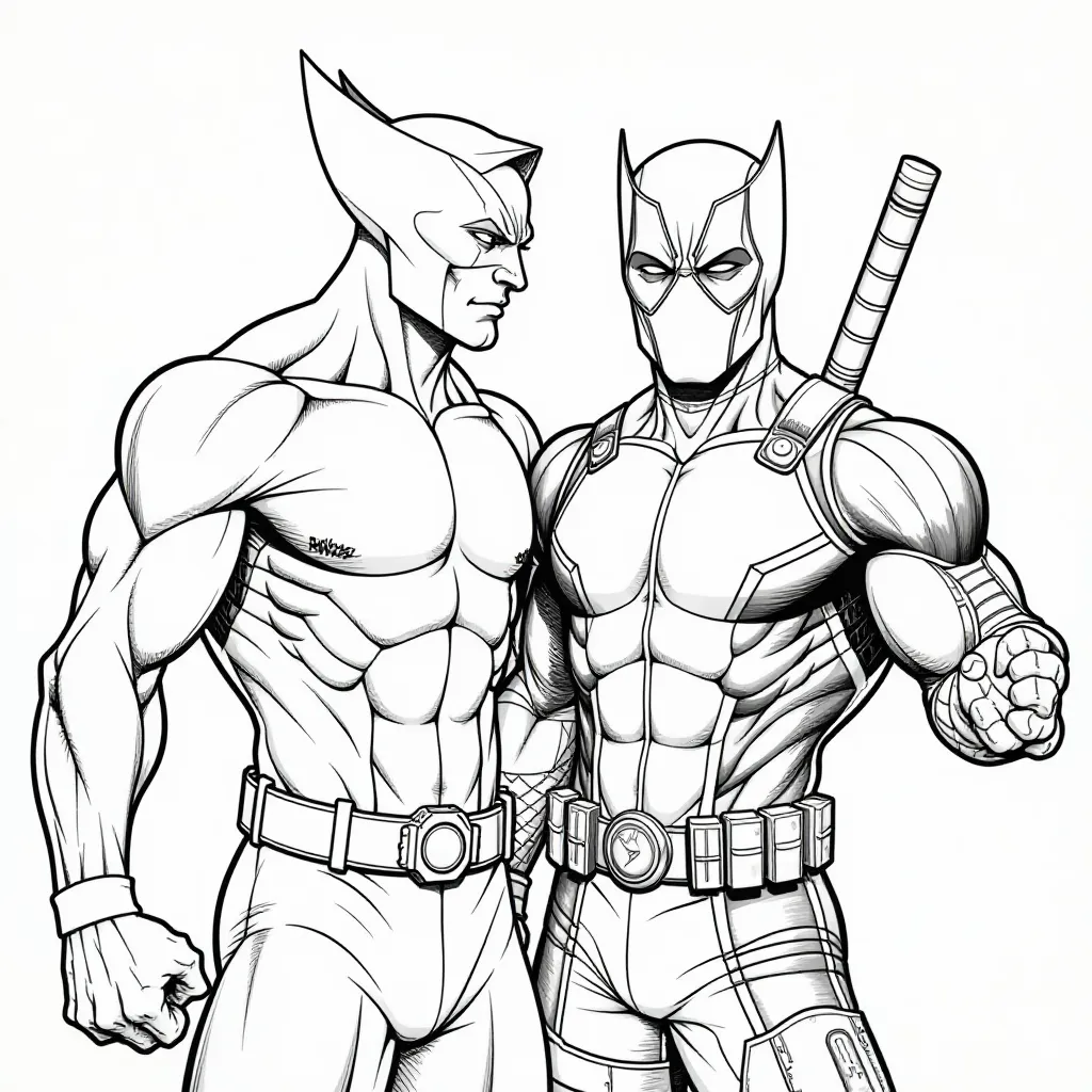 wolverine deadpool صفحات التلوين