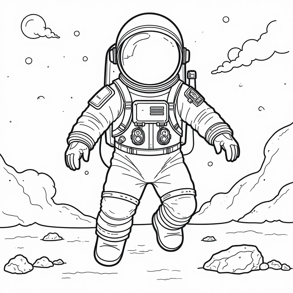 astronaut صفحات التلوين