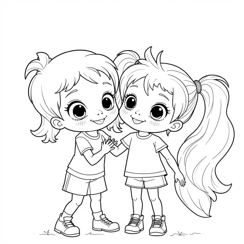 cozy friends  صفحات التلوين
