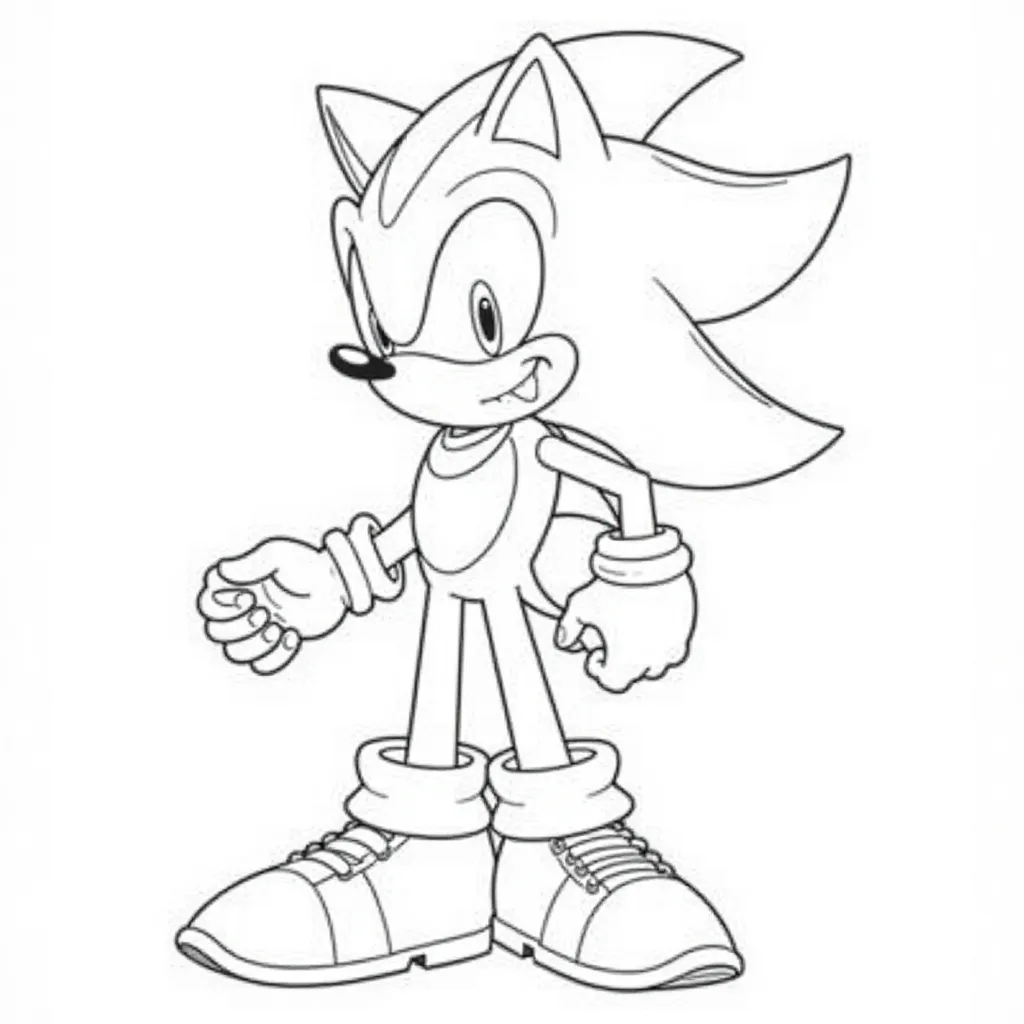 shadow mixed with sonic صفحات التلوين