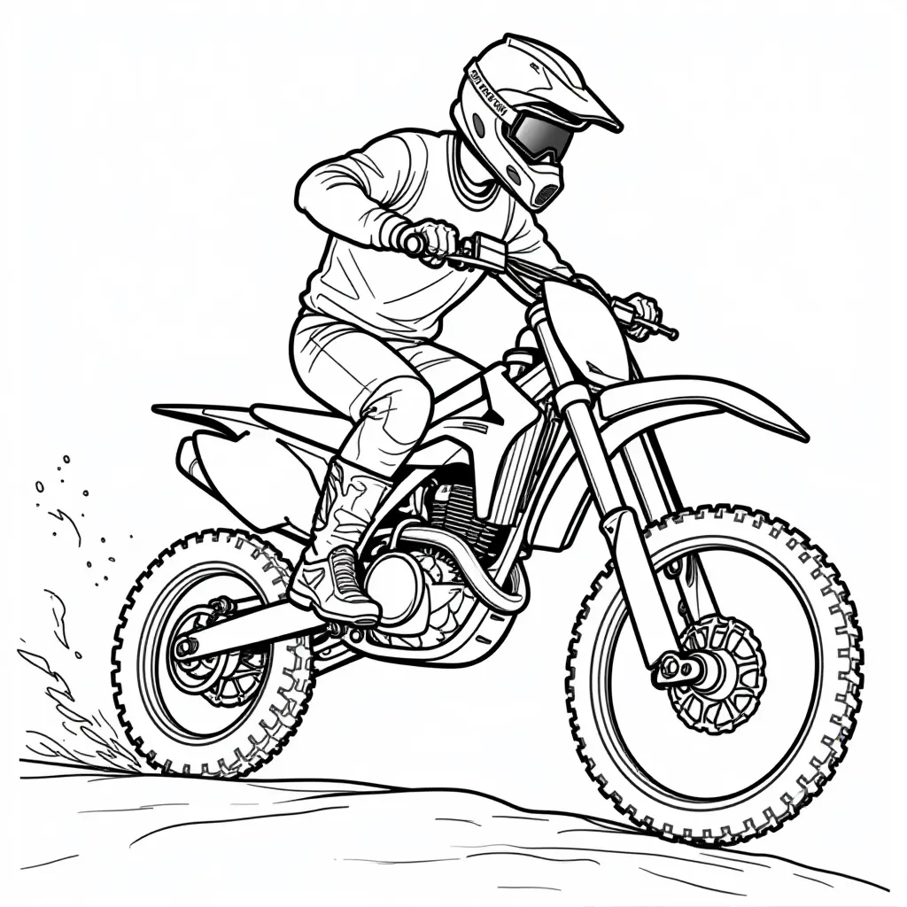 dirt bike صفحات التلوين