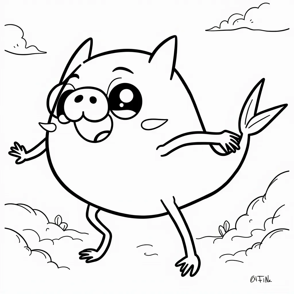 adventure time fin coloring pages