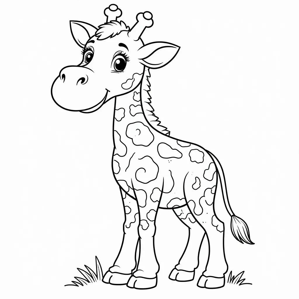 giraffe for kids صفحات التلوين