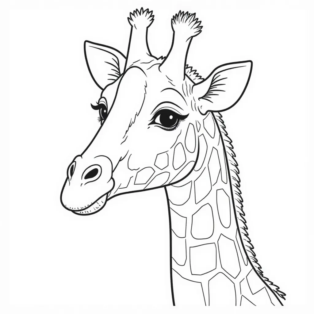 giraffe for kids صفحات التلوين