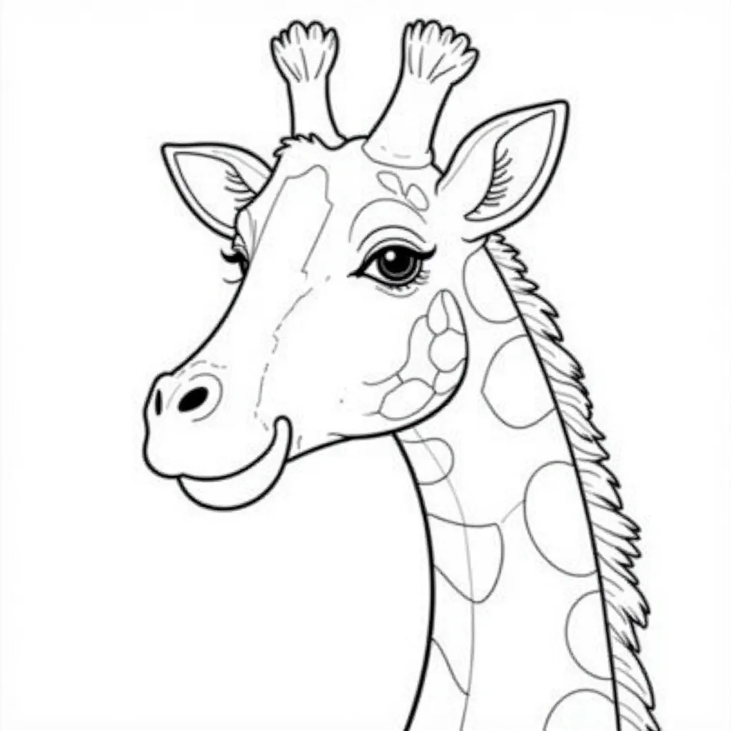 giraffe for kids صفحات التلوين