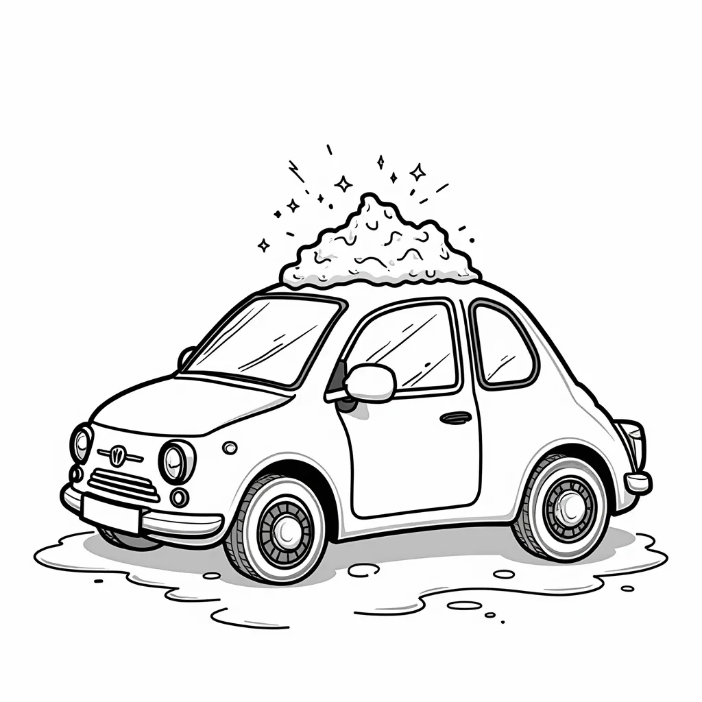 pile of shit laying on a car coloring pages