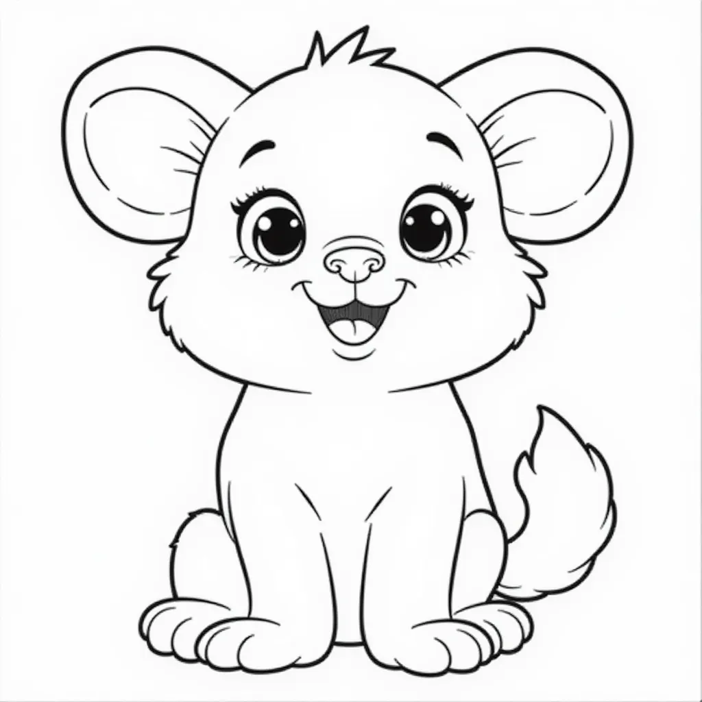  Labubu Smiling صفحات التلوين