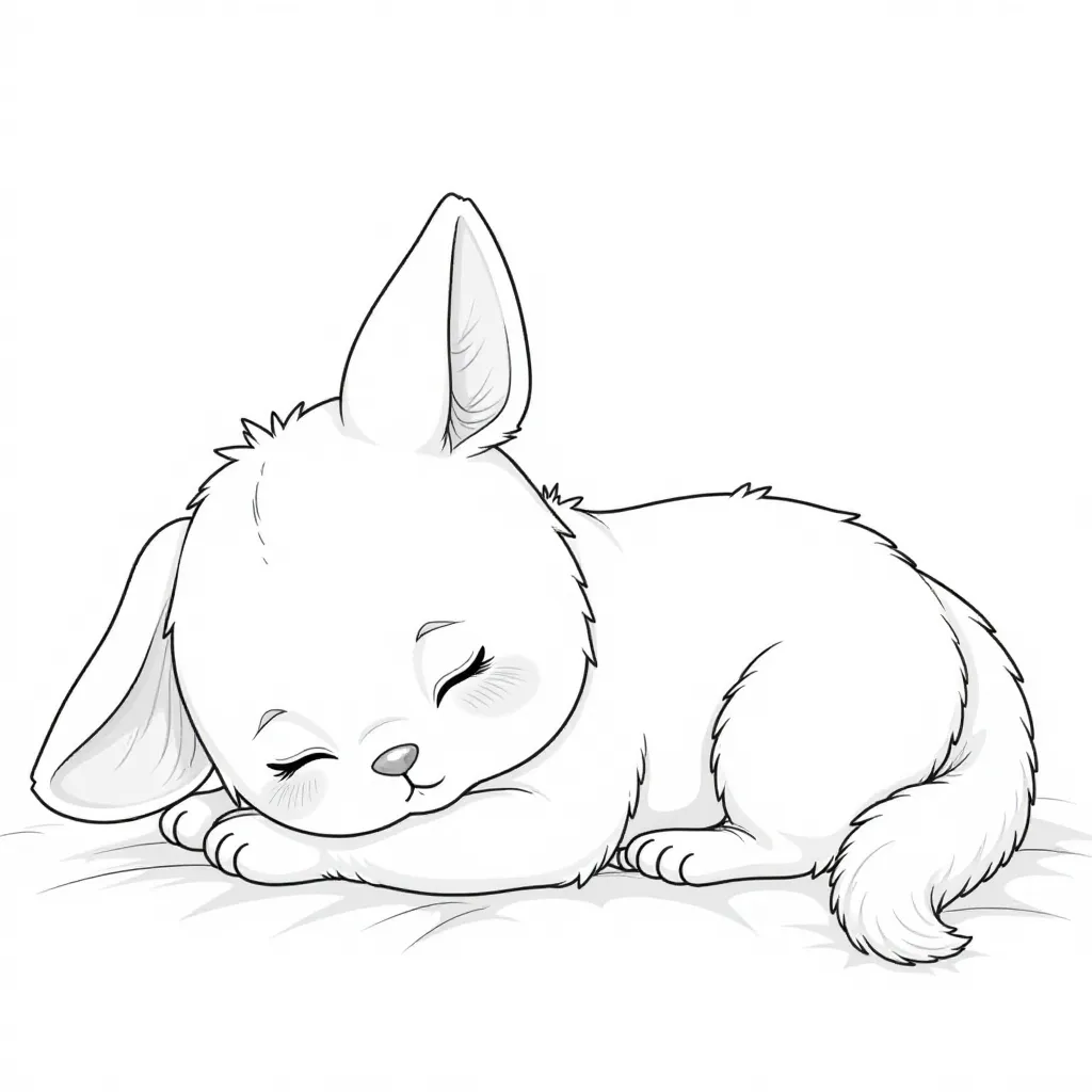  Labubu Sleeping صفحات التلوين