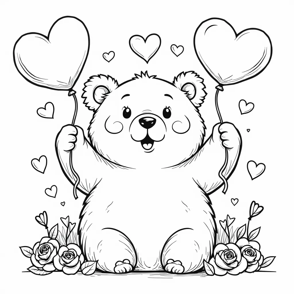 Big fat panda bear upside down  coloring pages