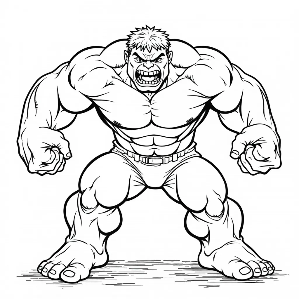  Hulk Smash صفحات التلوين