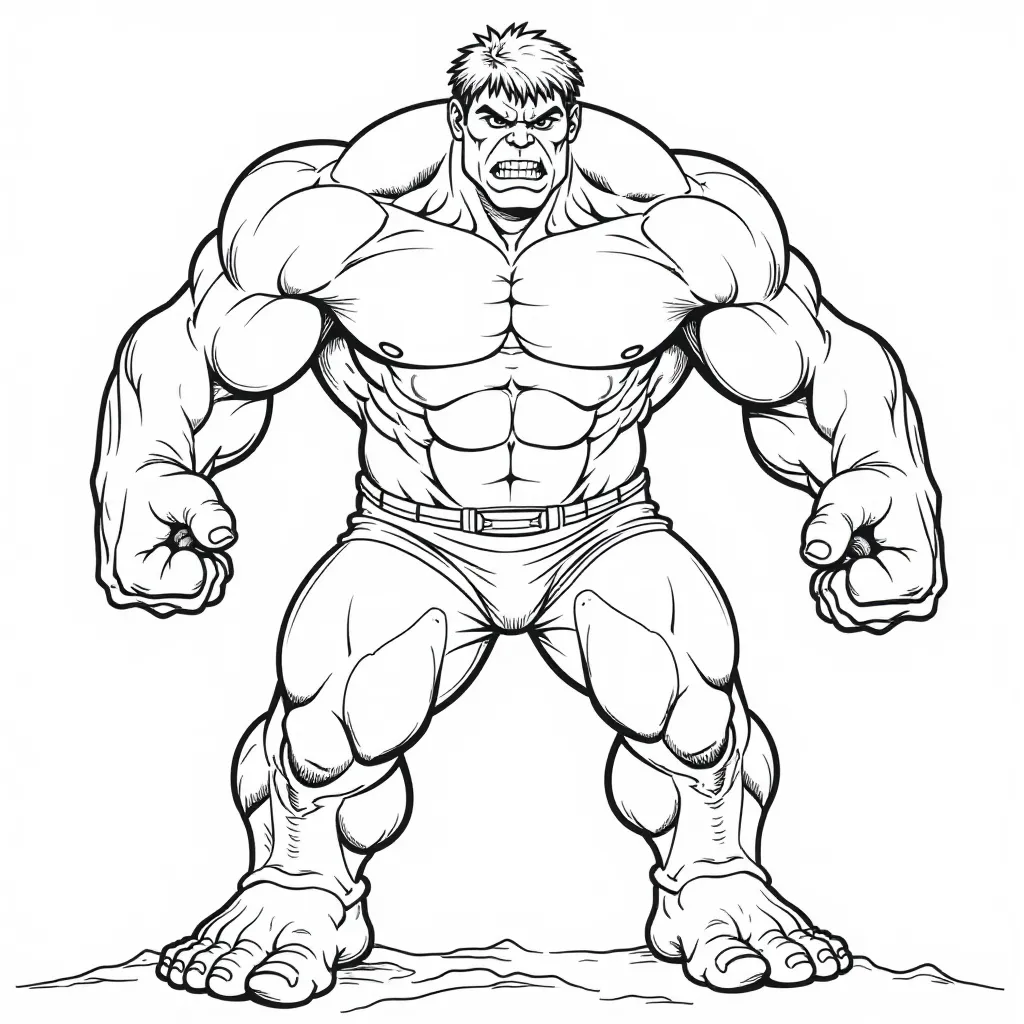  Hulk Full Body صفحات التلوين