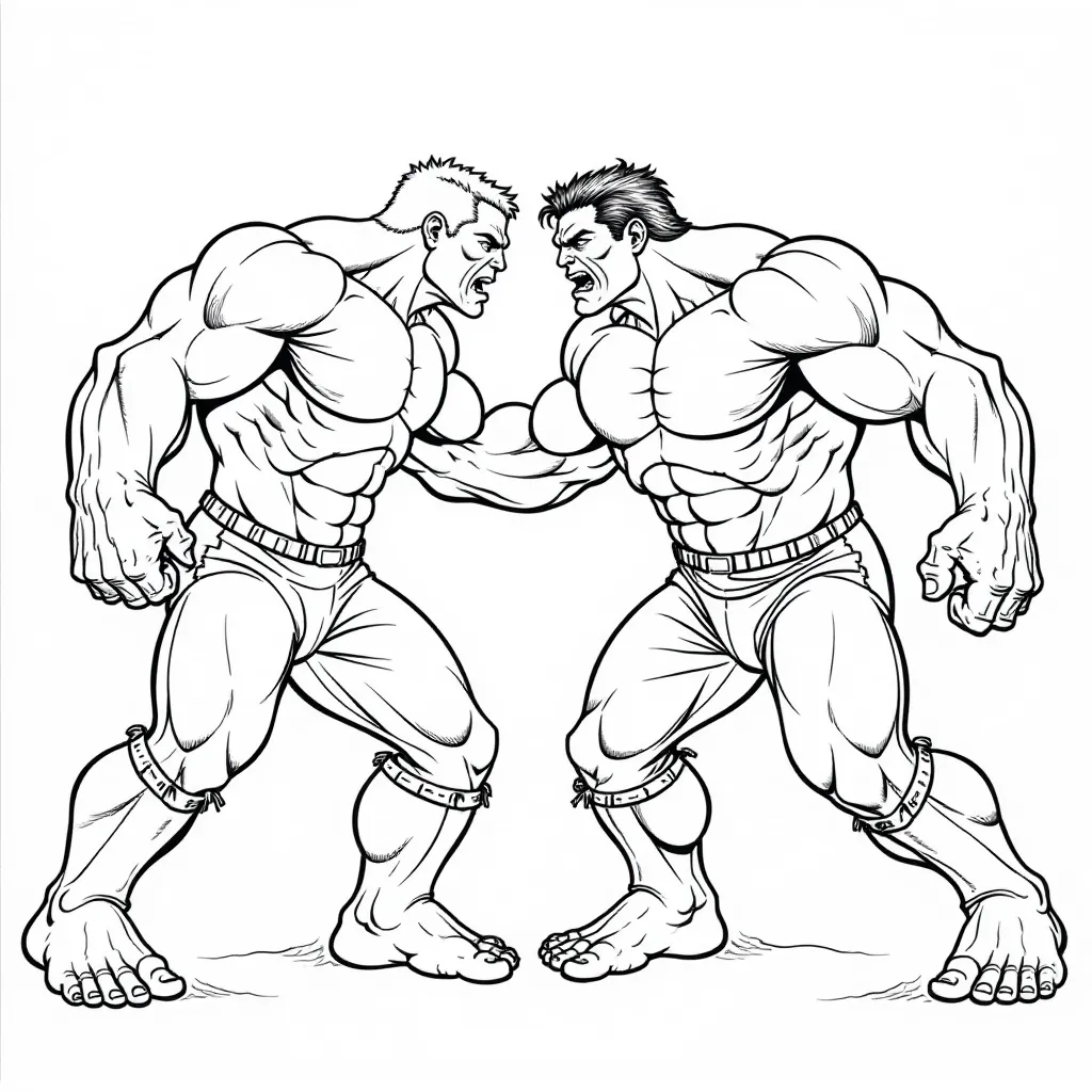 Hulk vs. Red Hulk صفحات التلوين