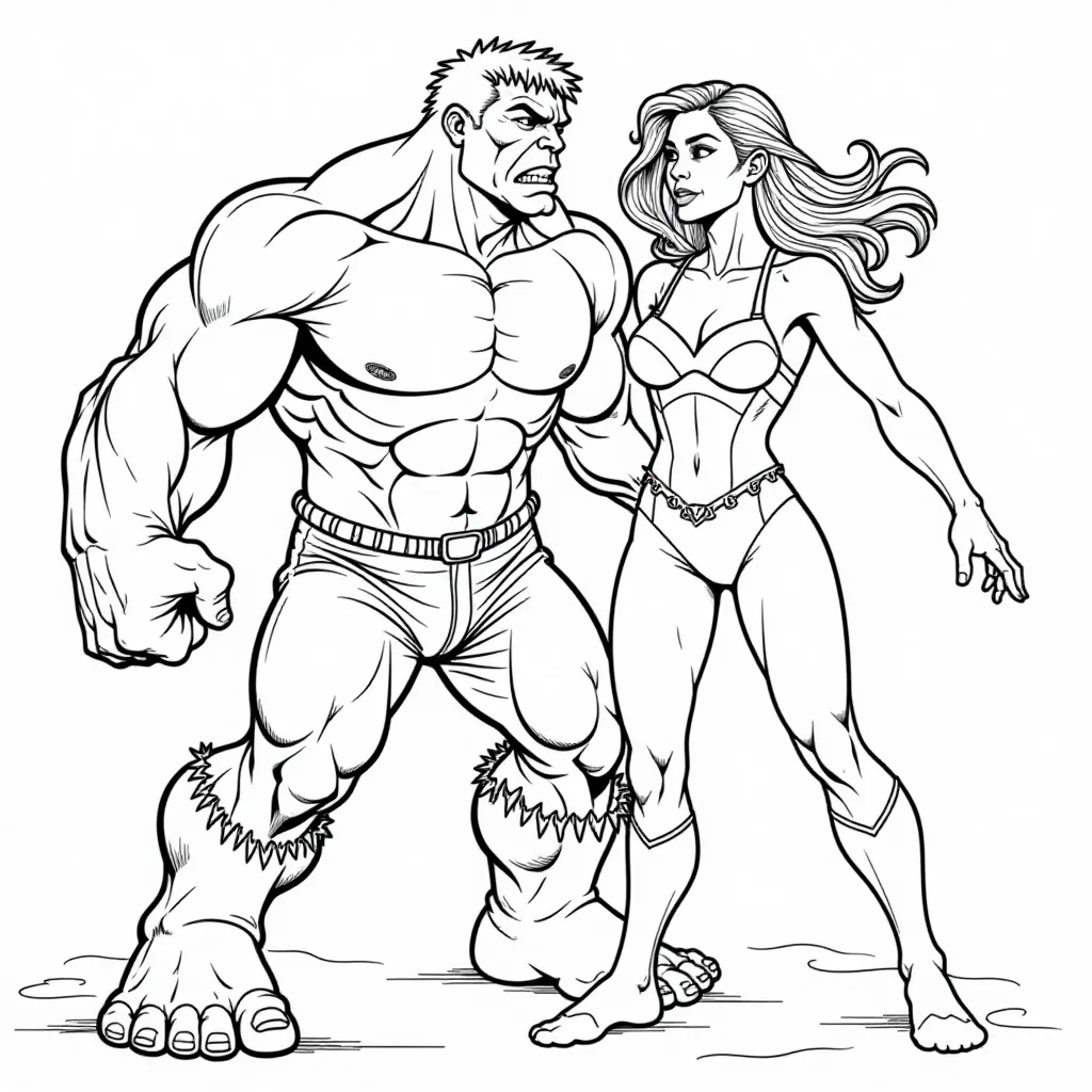  Hulk and She-Hulk صفحات التلوين