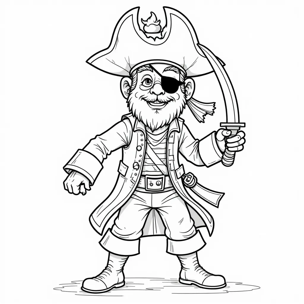 Pirate صفحات التلوين