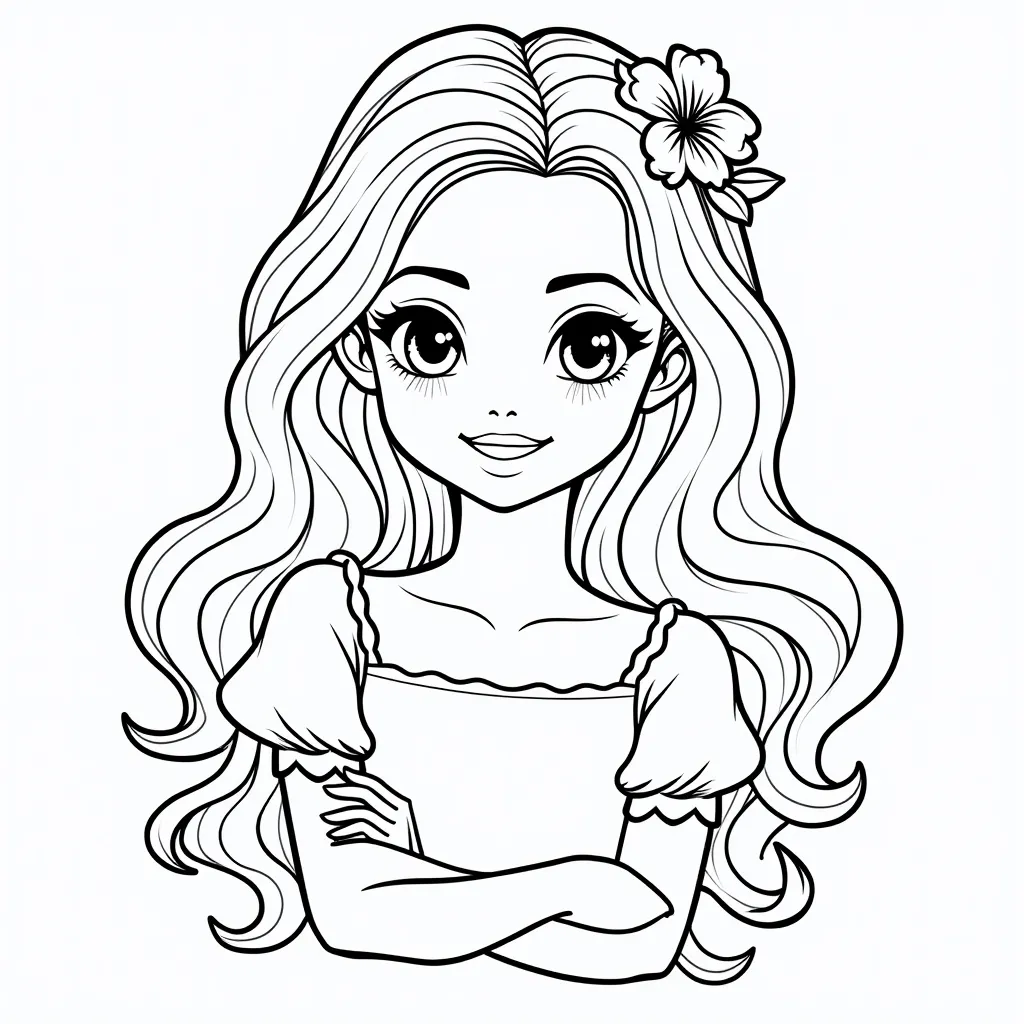 a beauty Girl coloring pages