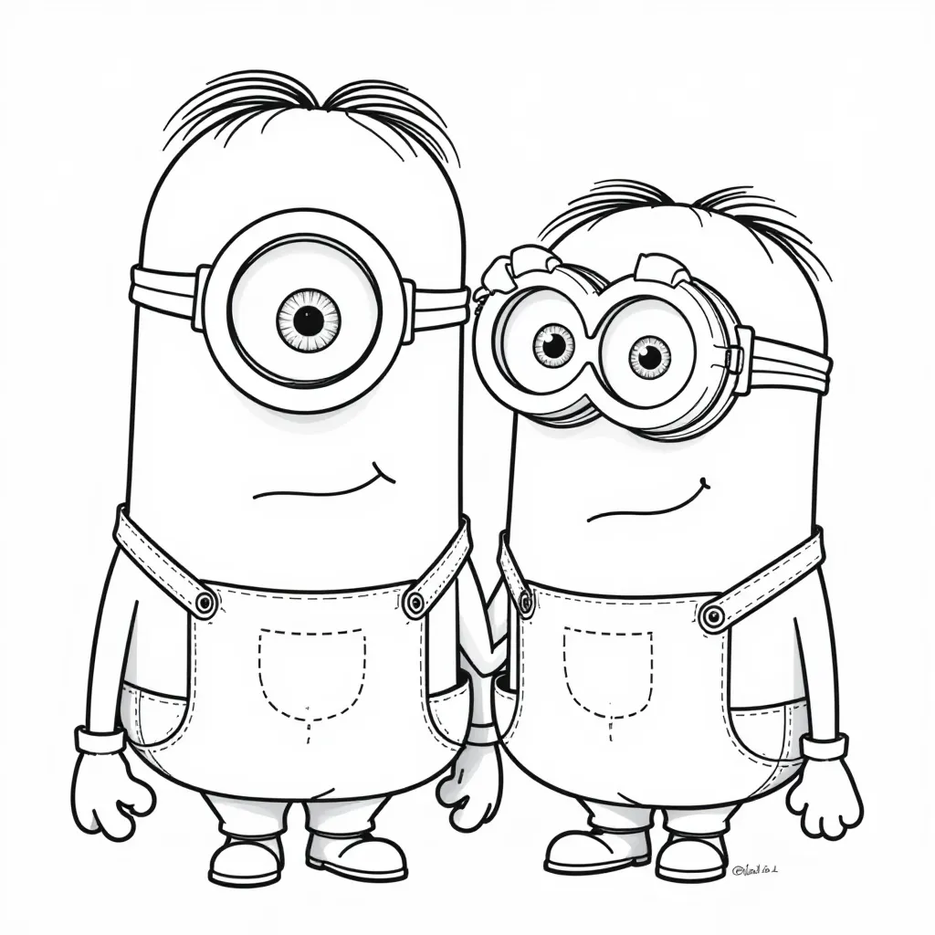  Minion with Margo and Edith صفحات التلوين