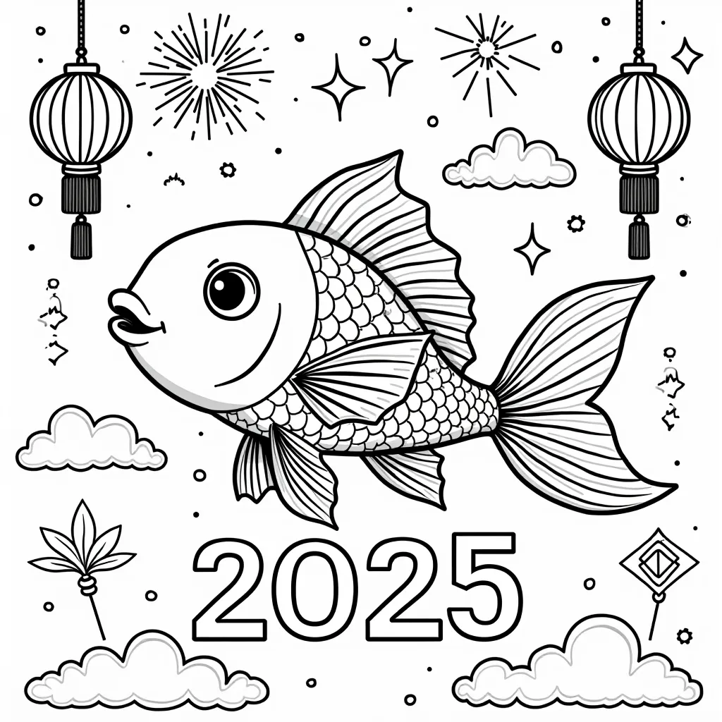 A fish coloring pages