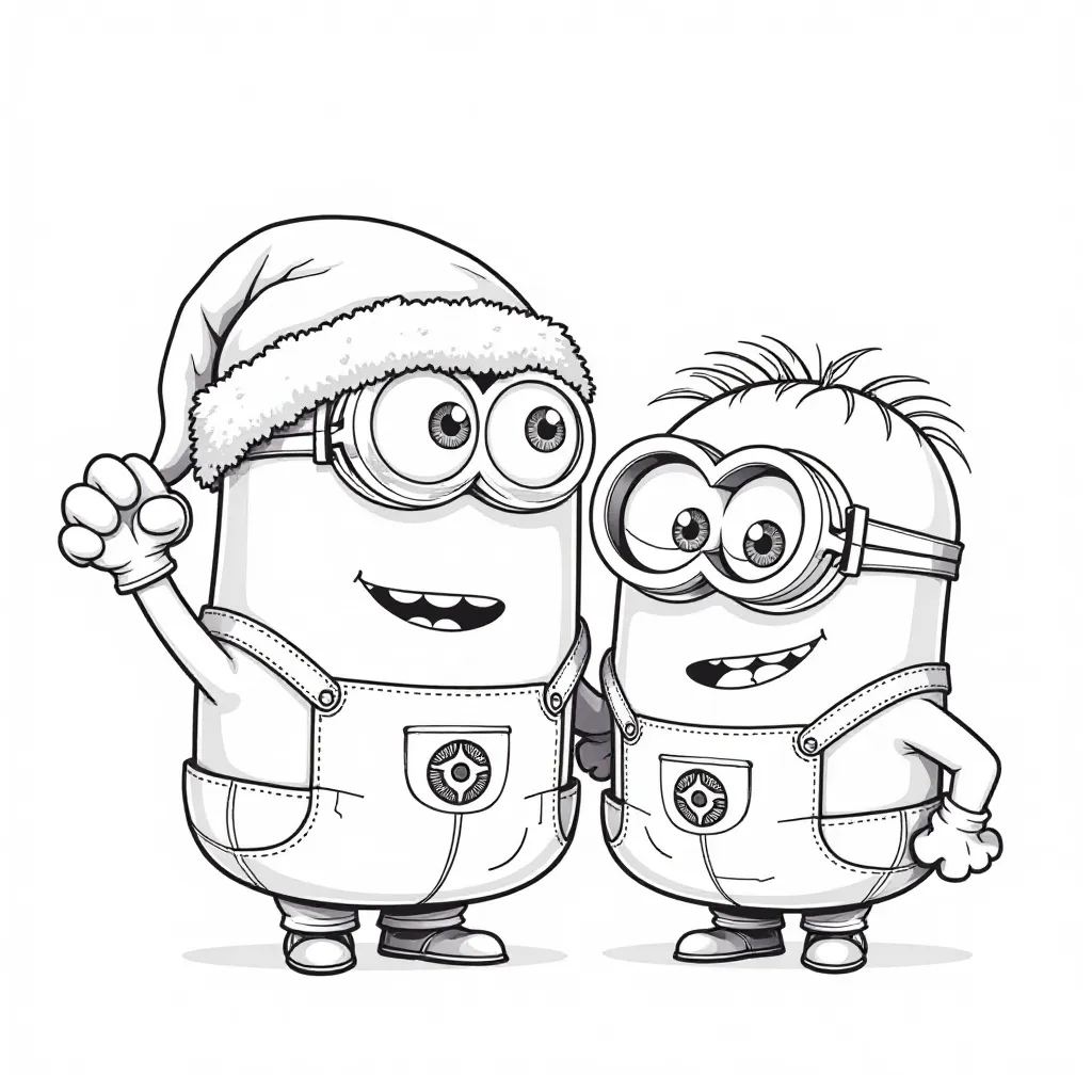  Minion Christmas Theme صفحات التلوين