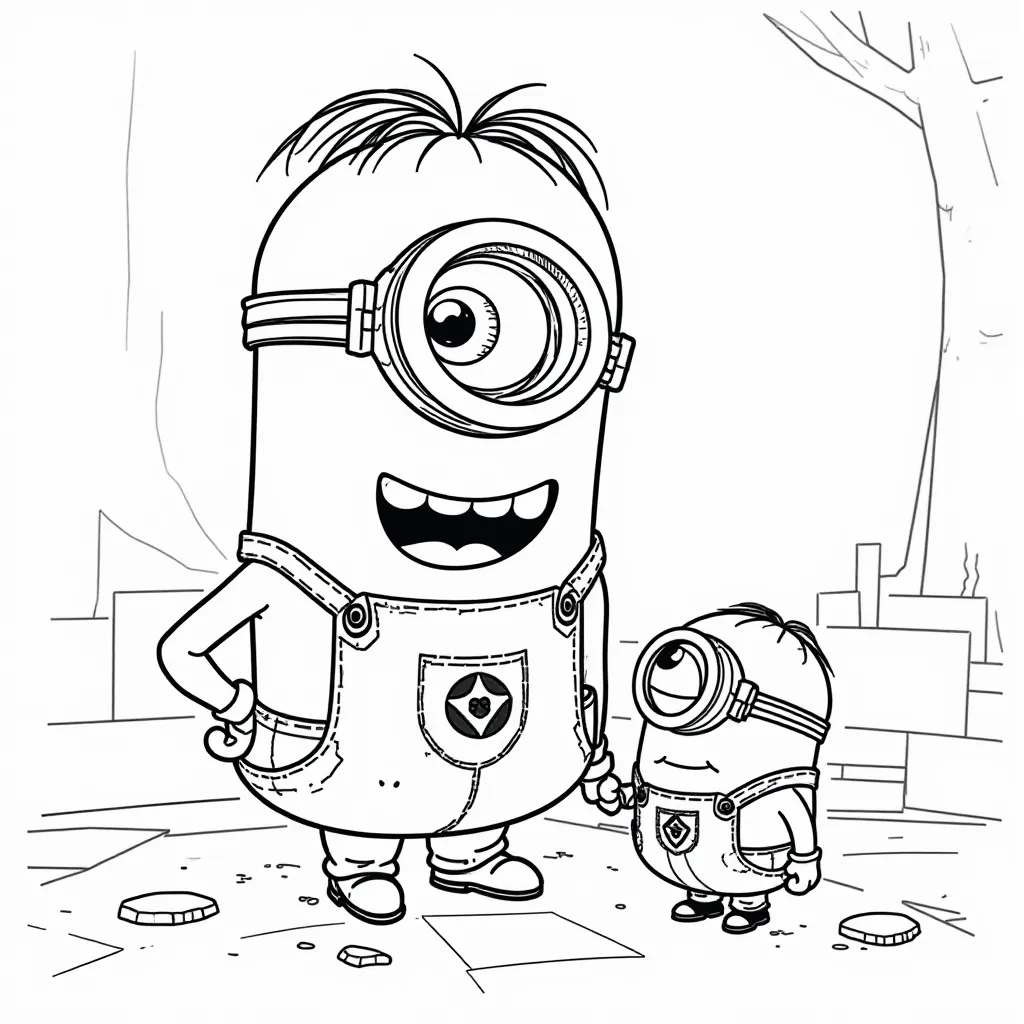 Minion Building Something صفحات التلوين