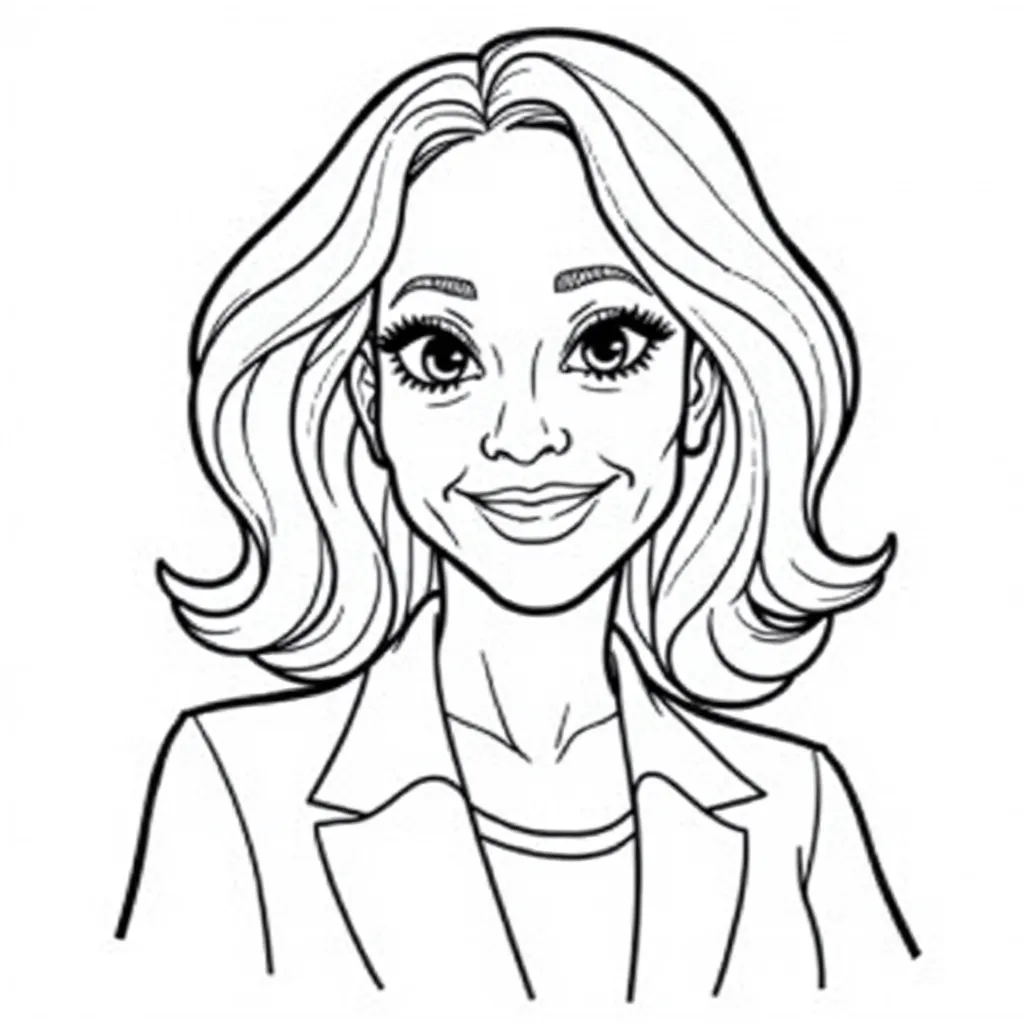 Furry Kamala Harris  coloring pages