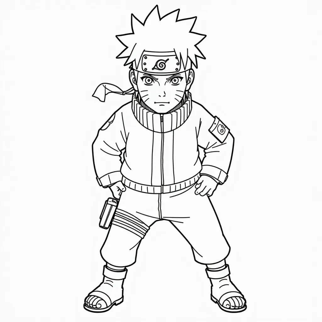 Naruto Uzumaki Basic Pose صفحات التلوين