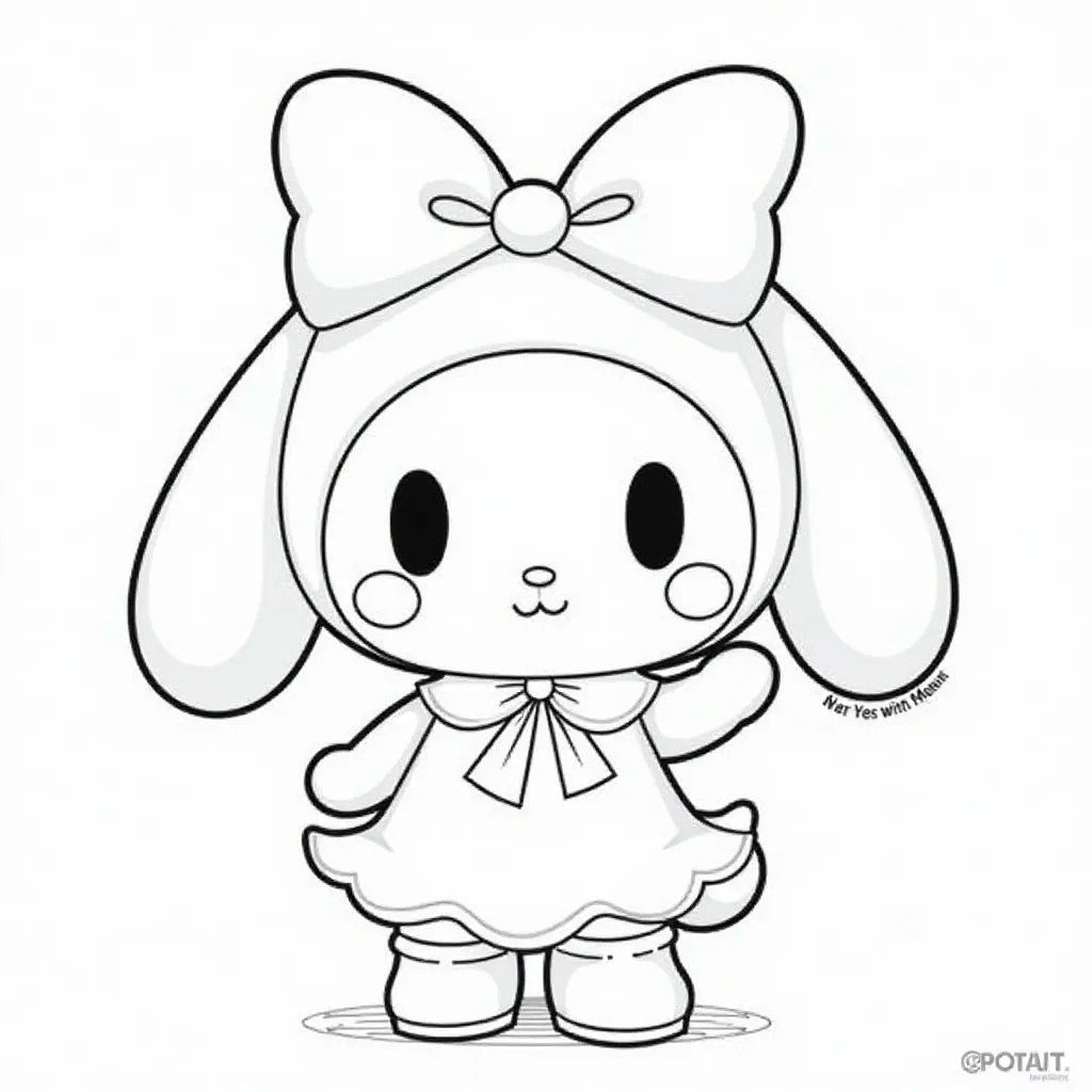  My Melody with Risu صفحات التلوين